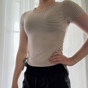 Classic Striped Short Sleeve Top